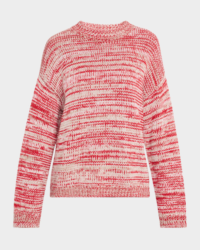 Oversized Crewneck Wool-Bend Sweater